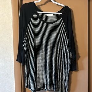 Black and white stripped Maurice’s long sleeve